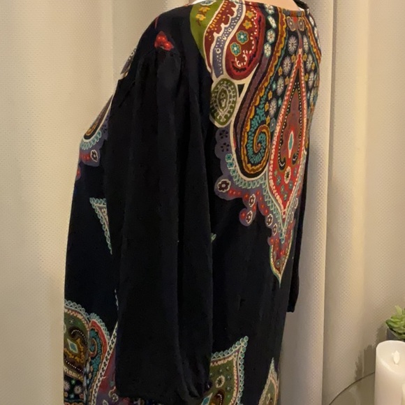 PTP 18 inches with stretch length 31” bohemian flare tunic dress 95% rayon - Picture 6 of 9